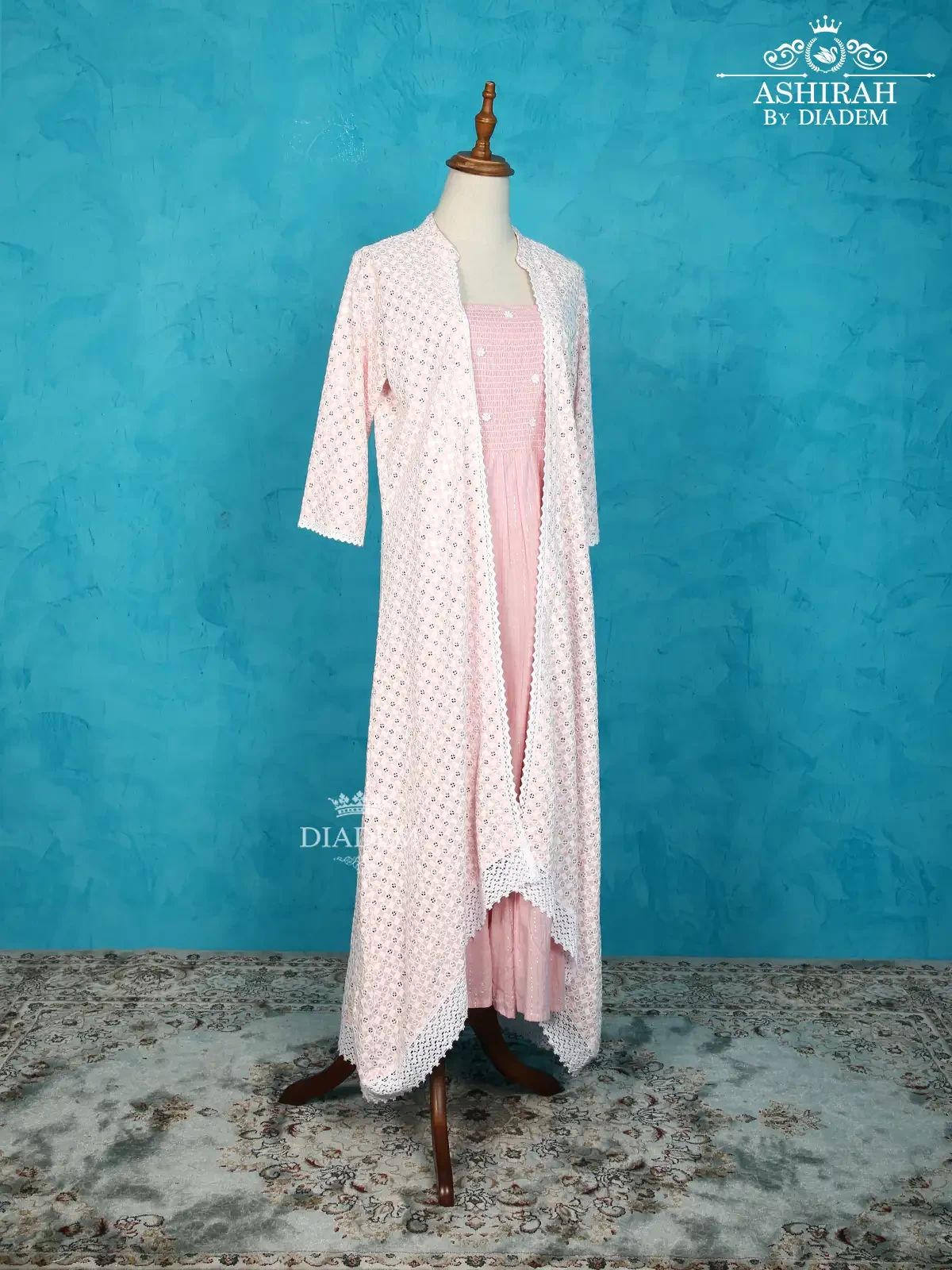 Indo Western Salwar With Embellished Sequins High Low Overcoat