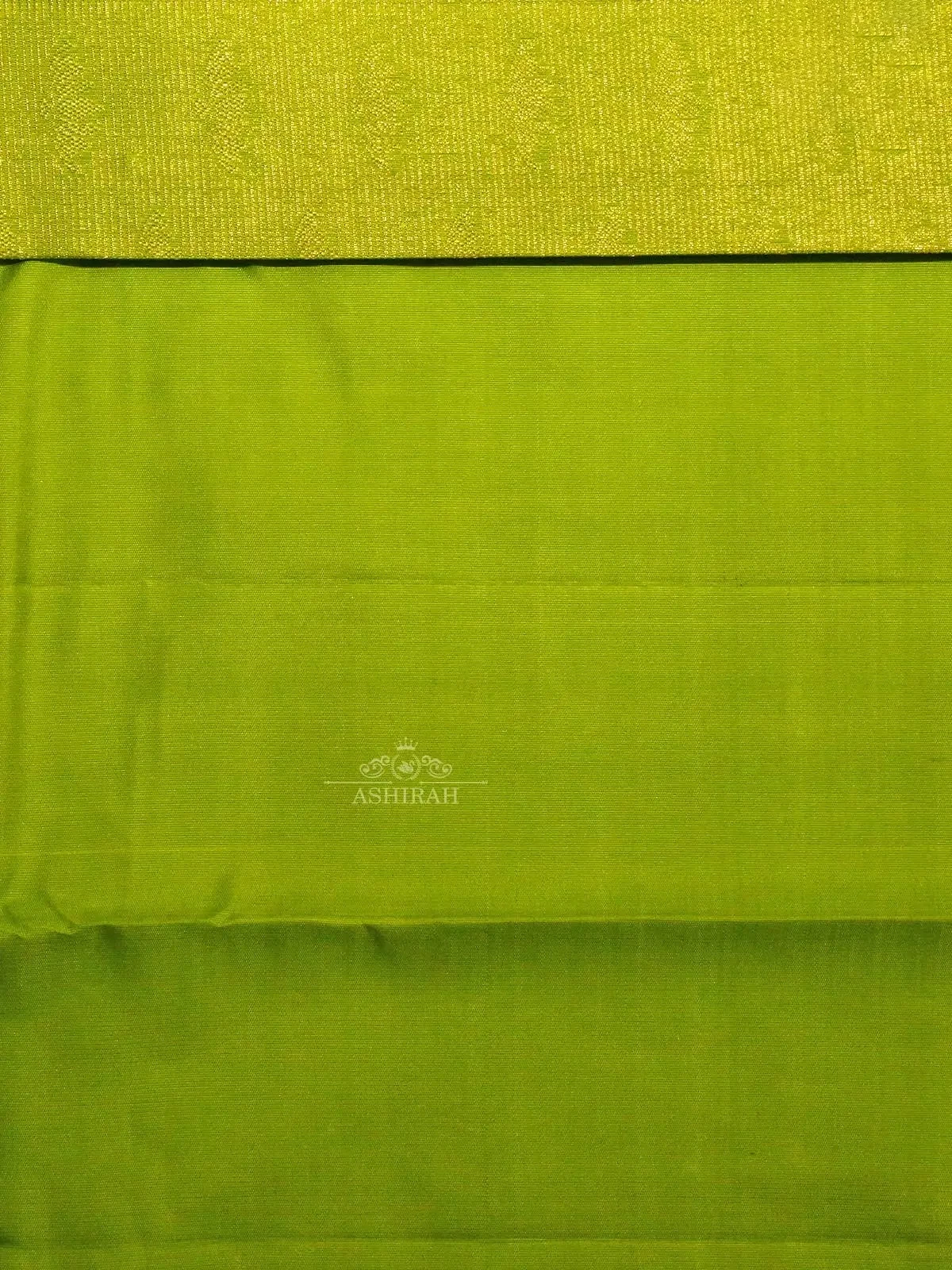 Parrot Green Pure Kanchipuram (bridal) Silk Saree With Design Motifs On The Body And Zari Border